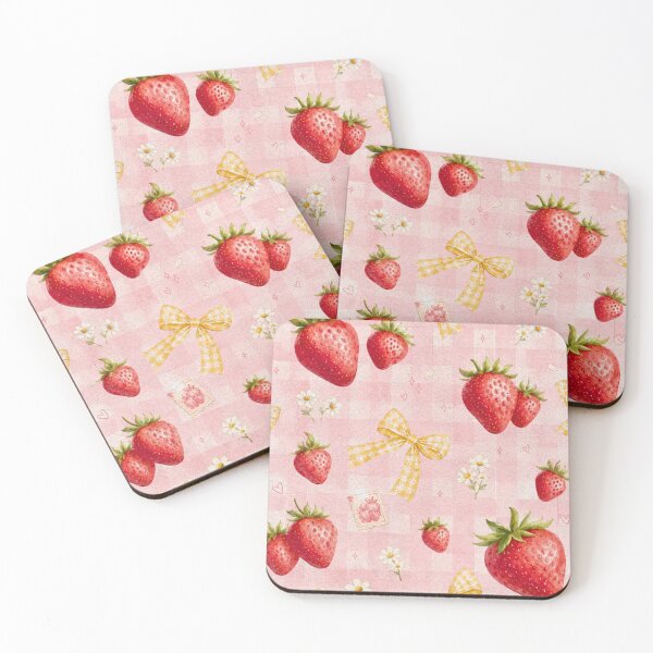 Item preview, Pink Strawberry Seamless Pattern designed and sold by CharismaticMindArt.