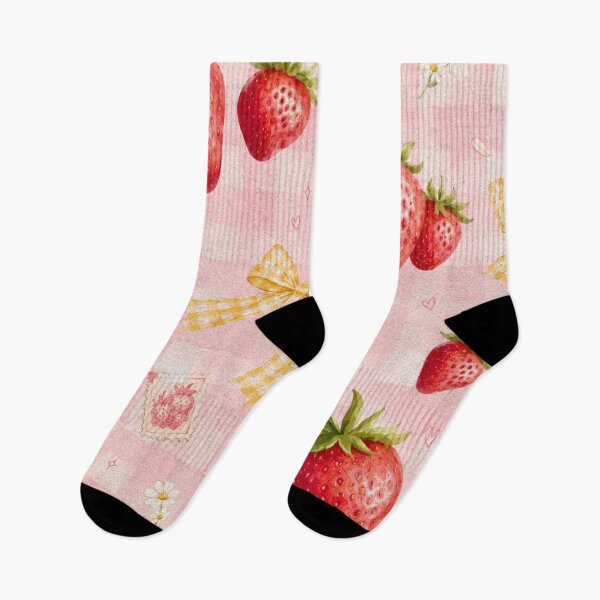 Item preview, Pink Strawberry Seamless Pattern designed and sold by CharismaticMindArt.