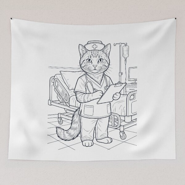 Item preview, Vintage Cat Nurse Animal Lover designed and sold by TerryConnells.