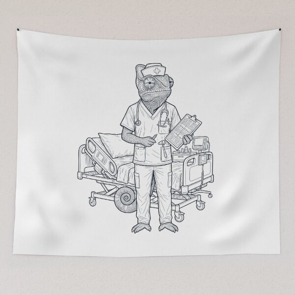 Item preview, Vintage Chameleon Nurse Animal Lover designed and sold by TerryConnells.