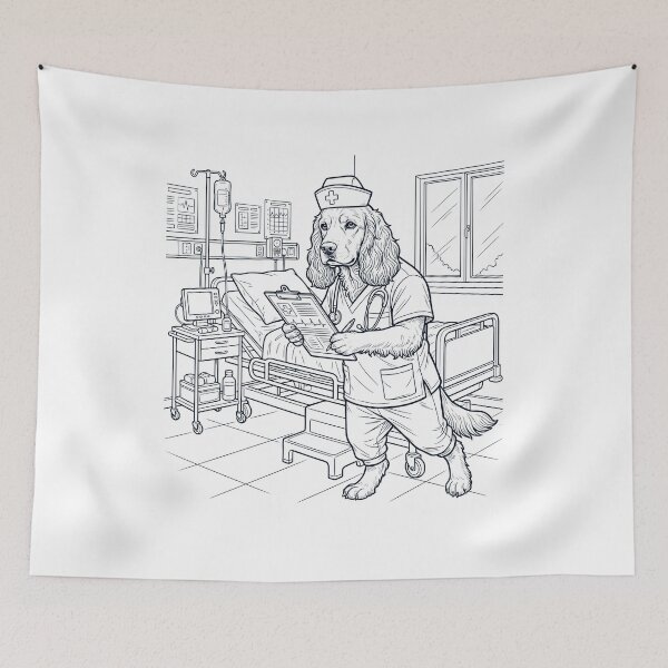 Item preview, Vintage Cocker Spaniel Nurse Dog Dad Mom Lover designed and sold by TerryConnells.