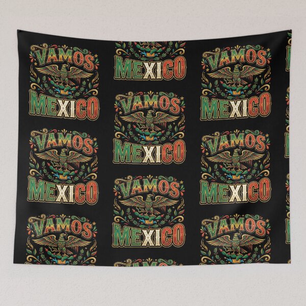 Item preview, Vamos Mexico — Traditional Mexican Typography Football 2026 designed and sold by David Mateo ArtWorks.