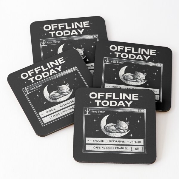 Item preview, Offline Today T-Shirt – Social Recharge Aesthetic Tee designed and sold by SoftErrorStudio.