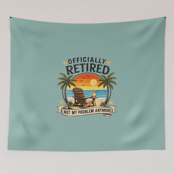 Item preview, Officially Retired Not My Problem Anymore Funny Retirement Beach Sunset designed and sold by bosamji.