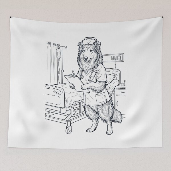 Item preview, Vintage Collie Nurse Dog Dad Mom Lover designed and sold by TerryConnells.