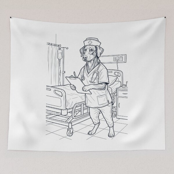 Item preview, Vintage Doberman Pinscher Nurse Dog Dad Mom Lover designed and sold by TerryConnells.