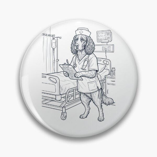 Item preview, Vintage English Springer Spaniel Nurse Dog Dad Mom Lover designed and sold by TerryConnells.