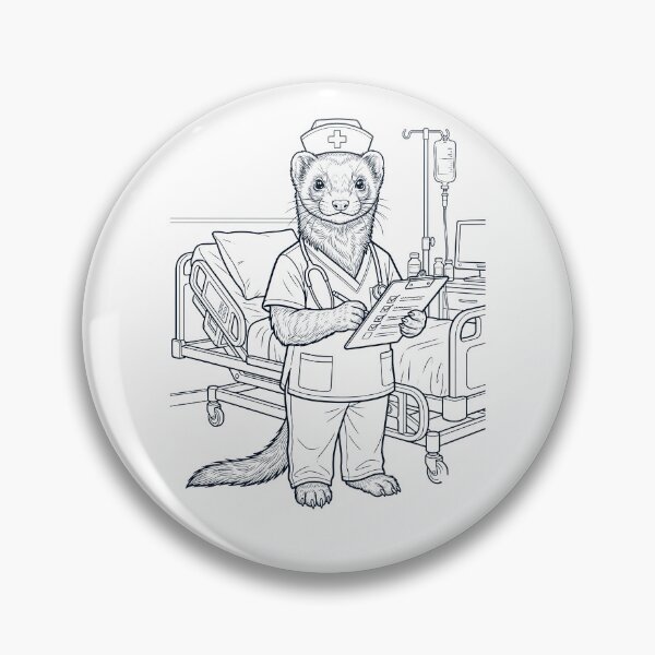 Item preview, Vintage Ferret Nurse Animal Lover designed and sold by TerryConnells.