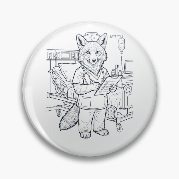 Item preview, Vintage Fox Nurse Animal Lover designed and sold by TerryConnells.