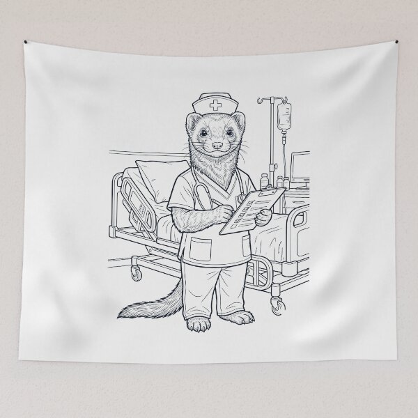 Item preview, Vintage Ferret Nurse Animal Lover designed and sold by TerryConnells.