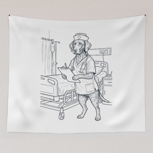 Item preview, Vintage German Shorthaired Pointer Nurse Dog Dad Mom Lover designed and sold by TerryConnells.