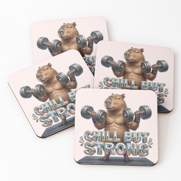 Item preview, Chill But Strong Capybara Gym designed and sold by pradeepvisuals.