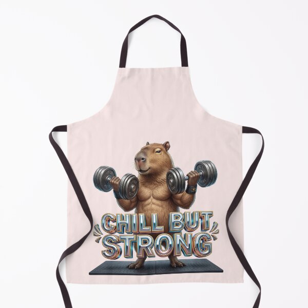 Item preview, Chill But Strong Capybara Gym designed and sold by pradeepvisuals.