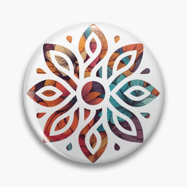 Item preview, Earthy Terracotta Bloom Geometric Flower Art designed and sold by Osmose-Studio ⭐⭐⭐⭐⭐.