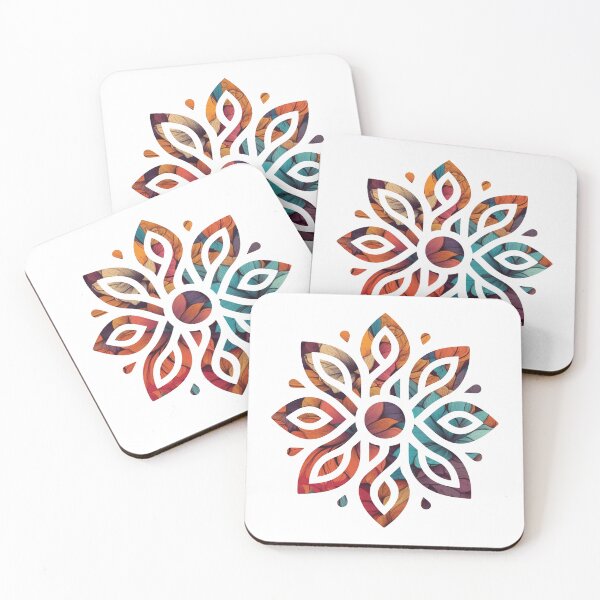 Item preview, Earthy Terracotta Bloom Geometric Flower Art designed and sold by Osmose-Studio.
