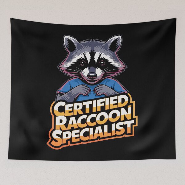Item preview, Certified Raccoon Specialist Funny Design designed and sold by Littermin.