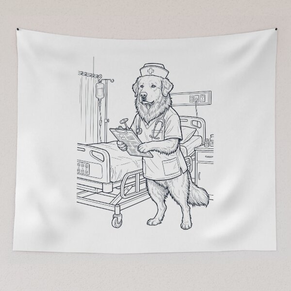 Item preview, Vintage Great Pyrenees Nurse Dog Dad Mom Lover designed and sold by TerryConnells.
