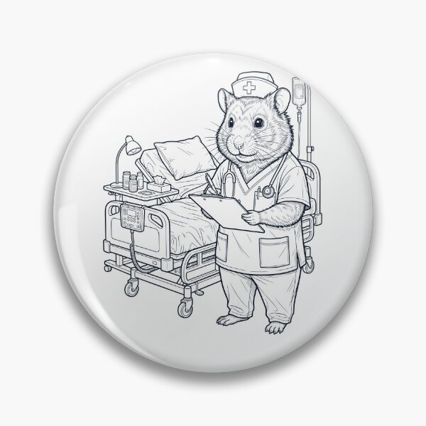 Item preview, Vintage Hamster Nurse Animal Lover designed and sold by TerryConnells.
