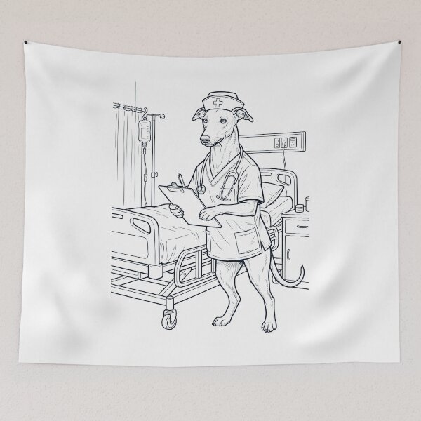 Item preview, Vintage Greyhound Nurse Dog Dad Mom Lover designed and sold by TerryConnells.