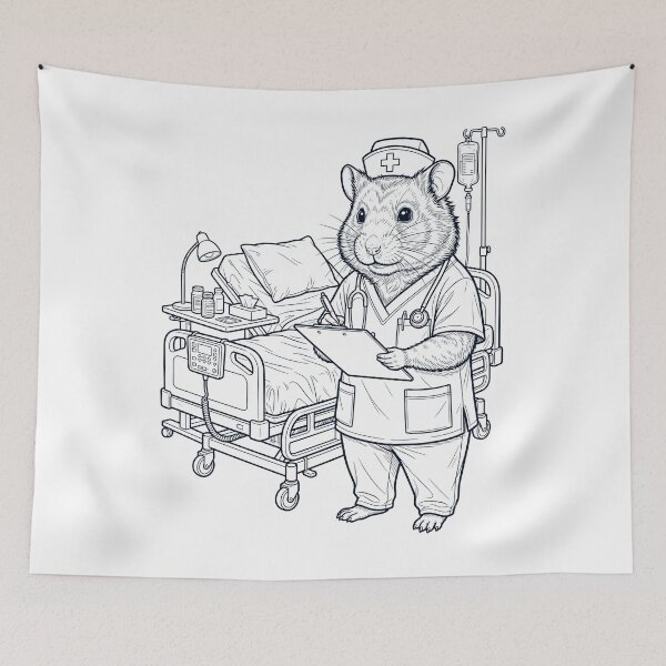 Item preview, Vintage Hamster Nurse Animal Lover designed and sold by TerryConnells.