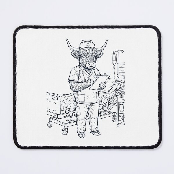 Item preview, Vintage Highland Cow Nurse Animal Lover designed and sold by TerryConnells.