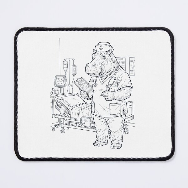 Item preview, Vintage Hippo Nurse Animal Lover designed and sold by TerryConnells.