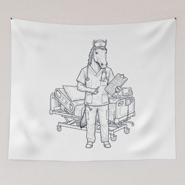 Item preview, Vintage Horse Nurse Animal Lover designed and sold by TerryConnells.