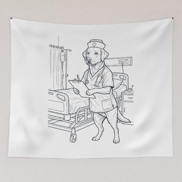 Item preview, Vintage Labrador Retriever Nurse Dog Dad Mom Lover designed and sold by TerryConnells.