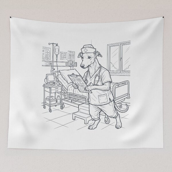 Item preview, Vintage Italian Greyhound Nurse Dog Dad Mom Lover designed and sold by TerryConnells.
