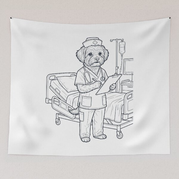 Item preview, Vintage Maltese Nurse Dog Dad Mom Lover designed and sold by TerryConnells.