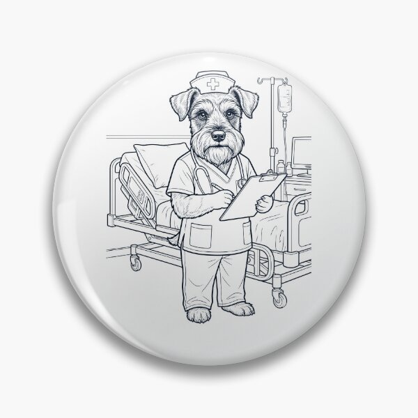 Item preview, Vintage Miniature Schnauzer Nurse Dog Dad Mom Lover designed and sold by TerryConnells.