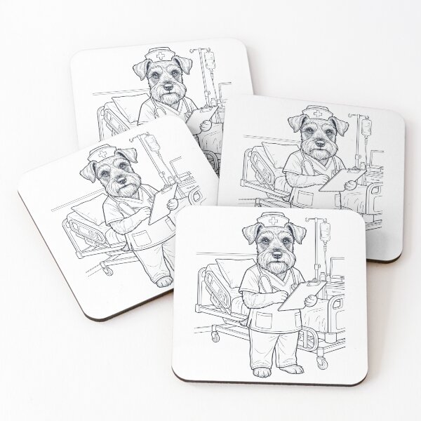 Item preview, Vintage Miniature Schnauzer Nurse Dog Dad Mom Lover designed and sold by TerryConnells.