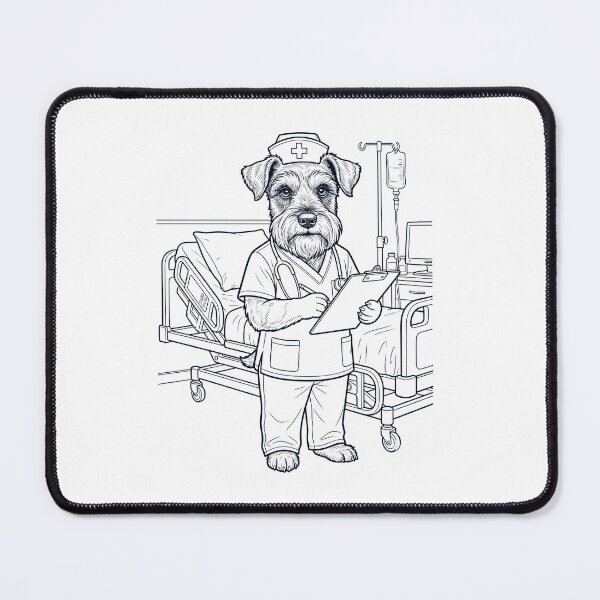 Item preview, Vintage Miniature Schnauzer Nurse Dog Dad Mom Lover designed and sold by TerryConnells.