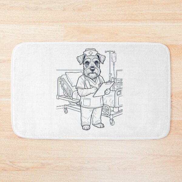 Item preview, Vintage Miniature Schnauzer Nurse Dog Dad Mom Lover designed and sold by TerryConnells.