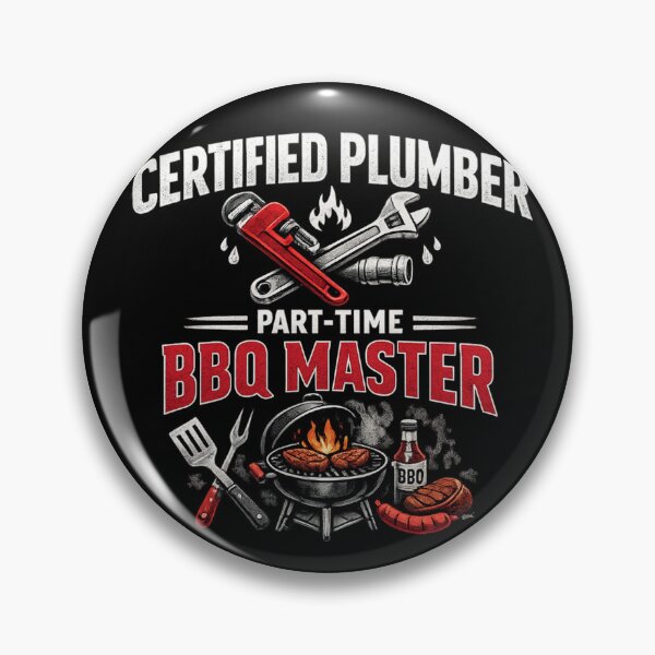 Item preview, Certified Plumber Part-Time BBQ Master Funny Grilling Dad Gift designed and sold by Ladys-Gents.
