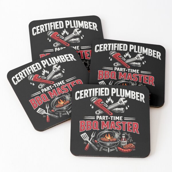 Item preview, Certified Plumber Part-Time BBQ Master Funny Grilling Dad Gift designed and sold by Ladys-Gents.