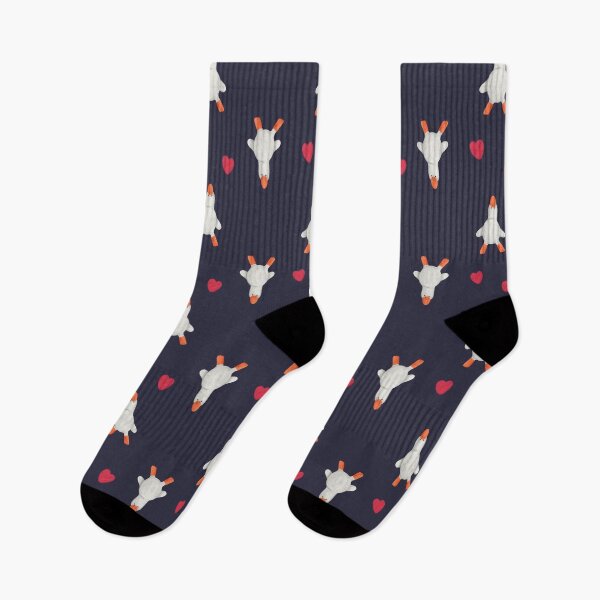 Item preview, Cute Goose Pattern With Hearts Dark Seamless Design designed and sold by EL-Lebedenko.