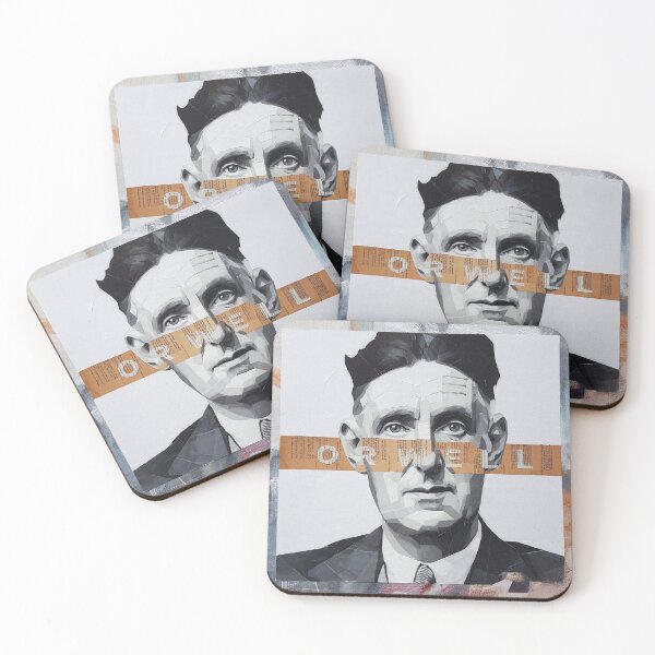 Item preview, Orwell – Literary Collage Portrait Art Print | 1984 Doublethink Dystopian Poster designed and sold by OzzFrequency.