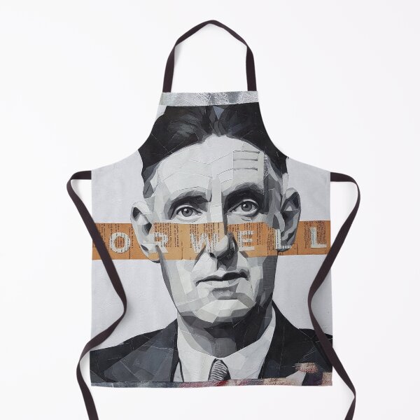 Item preview, Orwell – Literary Collage Portrait Art Print | 1984 Doublethink Dystopian Poster designed and sold by OzzFrequency.