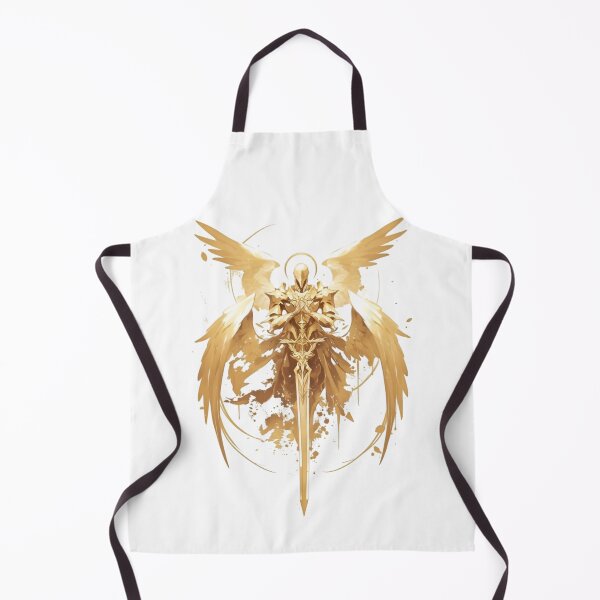 Item preview, Celestial Guardian Angel Sword Artwork | Divine Gold Wings Fantasy Aesthetic designed and sold by Dyan4.