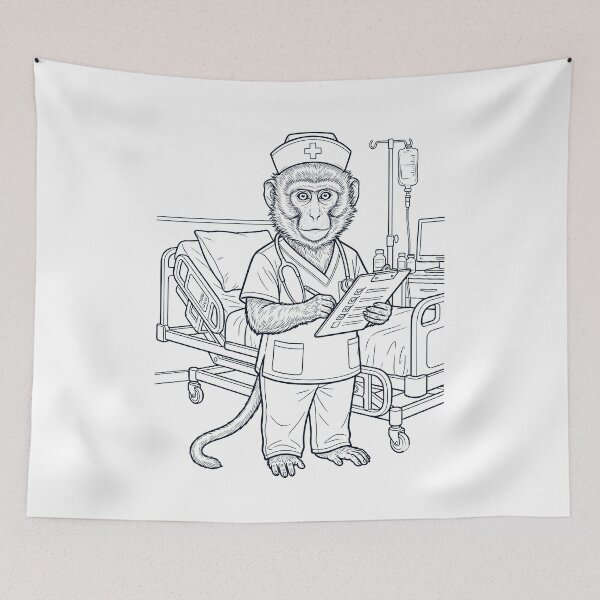 Item preview, Vintage Monkey Nurse Animal Lover designed and sold by TerryConnells.