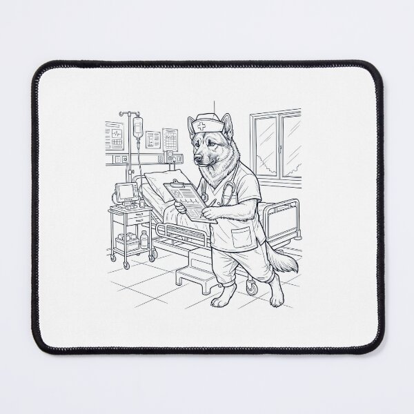 Item preview, Vintage Norwegian Elkhound Nurse Dog Dad Mom Lover designed and sold by TerryConnells.
