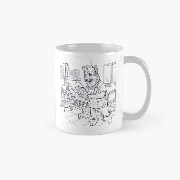 Item preview, Vintage Norwegian Elkhound Nurse Dog Dad Mom Lover designed and sold by TerryConnells.
