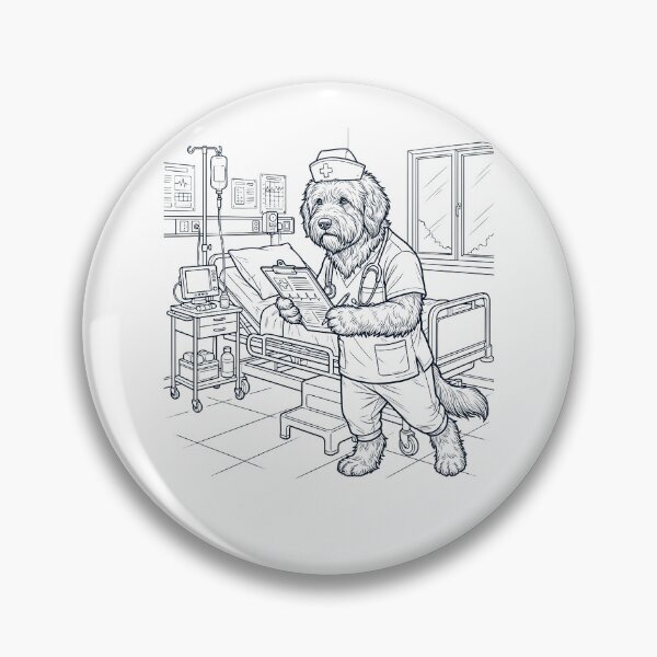 Item preview, Vintage Old English Sheepdog Nurse Dog Dad Mom Lover designed and sold by TerryConnells.