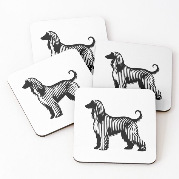 Item preview, Affie Silhouette - Minimalist Linear Afghan Hound designed and sold by Pfotenfaden.