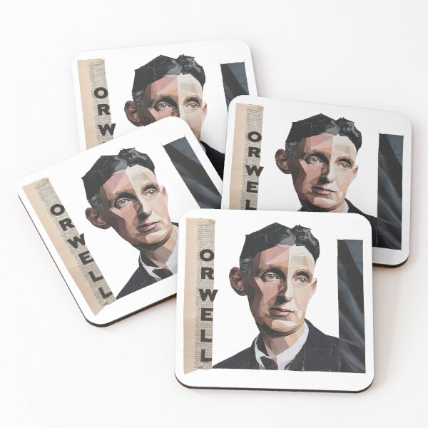 Item preview, Orwell – Literary Collage Portrait Art Print | 1984 Doublethink Dystopian Poster designed and sold by OzzFrequency.