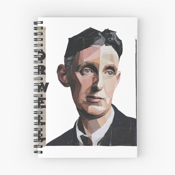Item preview, Orwell – Literary Collage Portrait Art Print | 1984 Doublethink Dystopian Poster designed and sold by OzzFrequency.