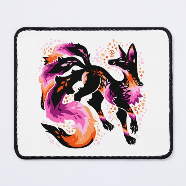 Item preview, Pride Colors Mythical Multi Tail Fox Art designed and sold by BOGirlartcraft.