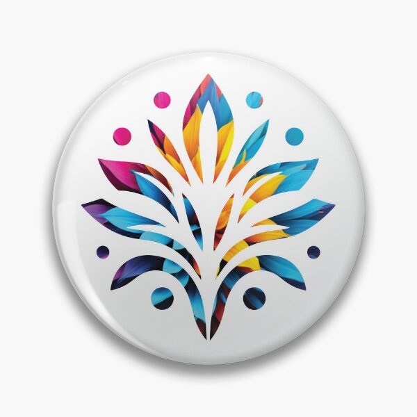 Item preview, Vibrant Crown Bloom Geometric Flower Art designed and sold by Osmose-Studio ⭐⭐⭐⭐⭐.