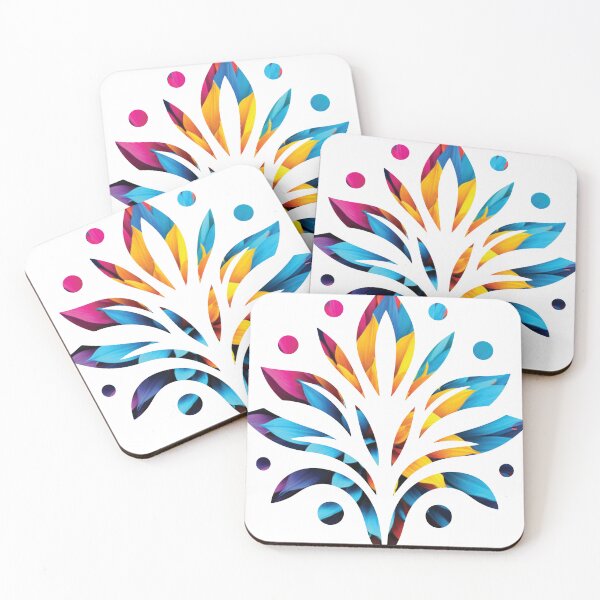 Item preview, Vibrant Crown Bloom Geometric Flower Art designed and sold by Osmose-Studio ⭐⭐⭐⭐⭐.